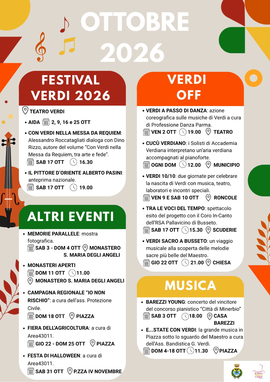 Comune Busseto immagine dell'evento: OTTOBRE 2026 A BUSSETO